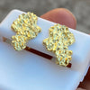 14K Gold Plated over 925 Sterling Silver Nugget Earrings 20MM