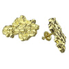 14K Gold Plated over 925 Sterling Silver Nugget Earrings 25MM