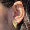 14K Gold Plated over 925 Sterling Silver Nugget Earrings 25MM