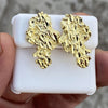 14K Gold Plated over 925 Sterling Silver Nugget Earrings 25MM