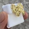 14K Gold Plated over 925 Sterling Silver Nugget Earrings 25MM