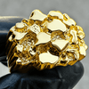 14K Gold Plated over 925 Sterling Silver Nugget Ring