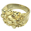 14K Gold Plated over 925 Sterling Silver Nugget Ring