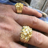 14K Gold Plated over 925 Sterling Silver Nugget Ring