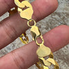 14k Gold Plated over Real 925 Sterling Silver Flat Cuban Link Bracelet 3MM-11MM