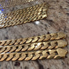 14k Gold Plated over Real 925 Sterling Silver Flat Cuban Link Bracelet 3MM-11MM