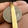 14K Gold Plated over Solid 925 Sterling Silver Herringbone Chain Necklace 14"-28" 6MM Thick