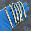 14K Gold Plated over Solid 925 Sterling Silver Herringbone Chain Necklace 14"-28" 6MM Thick