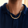 14K Gold Plated over Solid 925 Sterling Silver Herringbone Chain Necklace 14"-28" 6MM Thick