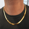 14K Gold Plated over Solid 925 Sterling Silver Herringbone Chain Necklace 14"-28" 6MM Thick