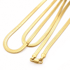 14K Gold Plated over Solid 925 Sterling Silver Herringbone Chain Necklace 14"-28" 6MM Thick
