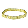 14k Gold Plated Over Solid 925 Sterling Silver Nugget Bracelet 8MM Thick 8.5"