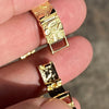 14k Gold Plated Over Solid 925 Sterling Silver Nugget Bracelet 8MM Thick 8.5"