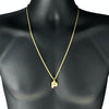 14K Gold Plated P Letter Micro Chain Rope Necklace