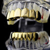 14k Gold Plated Plain Grillz Top & Bottom Teeth Set