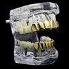 14k Gold Plated Plain Grillz Top & Bottom Teeth Set