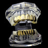 14k Gold Plated Plain Grillz Top & Bottom Teeth Set