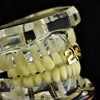 14K Gold Plated Plain Number #23 Top Double Tooth Grillz