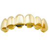 14K Gold Plated Plain Top Teeth Grillz