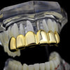 14K Gold Plated Plain Top Teeth Grillz