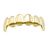 14k Gold Plated Plain Top Teeth Vampire Fangs Grillz