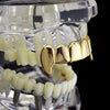 14k Gold Plated Plain Top Teeth Vampire Fangs Grillz