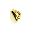 14k Gold Plated Plain Top Tooth Single Cap Grillz