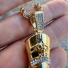 14K Gold Plated Queen Nefertiti Iced Rope Chain Necklace 24"