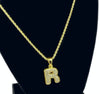 14K Gold Plated R Letter Rope Chain