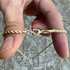 14K Gold Plated R Letter Rope Chain