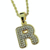 14K Gold Plated R Letter Rope Chain