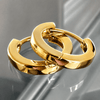 14K Gold Plated Real Solid 925 Sterling Silver 12.5mm Small Huggie Hoop Earrings