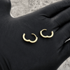 14K Gold Plated Real Solid 925 Sterling Silver 12.5mm Small Huggie Hoop Earrings