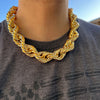 14k Gold Plated Rope Chain Big Dookie 20MM x 20" Hip Hop Necklace