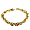 14K Gold Plated Rope Chain Bracelet 8" x 8MM