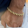 14K Gold Plated Rope Chain Bracelet 8" x 8MM