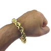 14k Gold Plated Rope Chain Bracelet 9" x 14MM Thick
