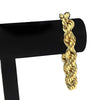 14k Gold Plated Rope Chain Bracelet 9" x 14MM Thick