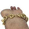 14k Gold Plated Rope Chain Bracelet 9" x 14MM Thick