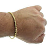 14K Gold Plated Rope Chain Bracelet 9" x 3.5MM