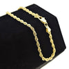 14K Gold Plated Rope Chain Bracelet 9" x 3MM