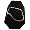 14K Gold Plated Rope Chain Bracelet 9" x 4MM