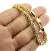 14k Gold Plated Rope Chain Bracelet 9" x 5MM