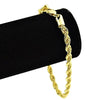 14K Gold Plated Rope Chain Bracelet 9" x 6MM