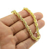 14K Gold Plated Rope Chain Bracelet 9" x 6MM