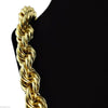 14K Gold Plated Rope Chain Dookie Necklace 20mm x 36"