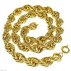 14K Gold Plated Rope Chain Dookie Necklace 20mm x 36"