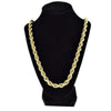 14K Gold Plated Rope Chain Necklace 10mm x 36"