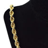 14K Gold Plated Rope Chain Necklace 10mm x 36"