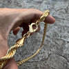 14K Gold Plated Rope Chain Necklace 10mm x 36"